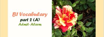 CEFR (B1) Vocabulary- part 2 (A)- English Proficiency- واژگان آنگلیسی سطح B1 براساس استاندارد CEFR