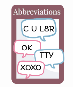 Abbreviations (1)- کلمات مخفف 1- برای ایمیل، چت و پیامک دوستانه